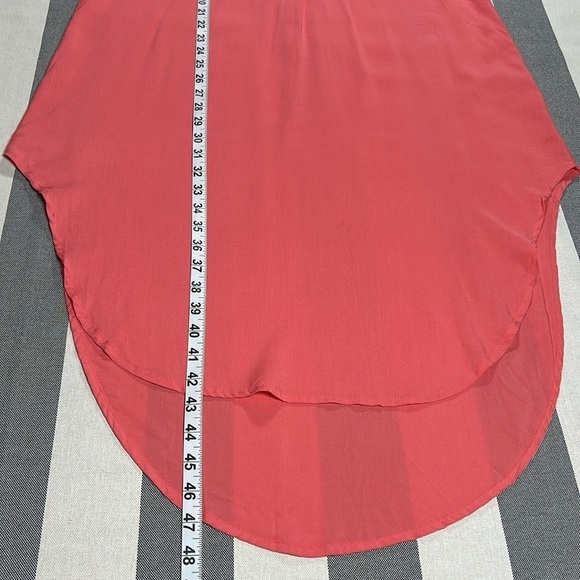 Cupio Womens Vibrant Magenta Poppy Pink Sleeveless Scoop Hem V Neck Midi Dress L - Picture 6 of 8